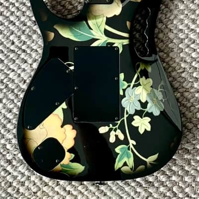 Ibanez JEM77-FP Steve Vai Signature 1997 - Black Floral Pattern image 2