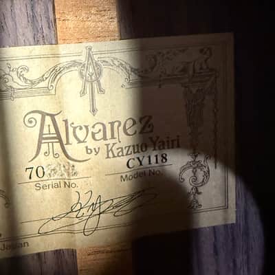 Alvarez Yairi CY118 Nylon String Guitar with OHSC image 5