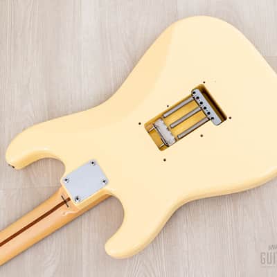 2016 Fender Yngwie Malmsteen Signature Stratocaster Yellow White w/ Seymour Duncan YJM & Tweed Case, Japan MIJ image 15