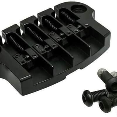 Hipshot® SuperTone Bass Bridge~4-String 3-Hole~fits Gibson Bass~Black~Brand New image 1