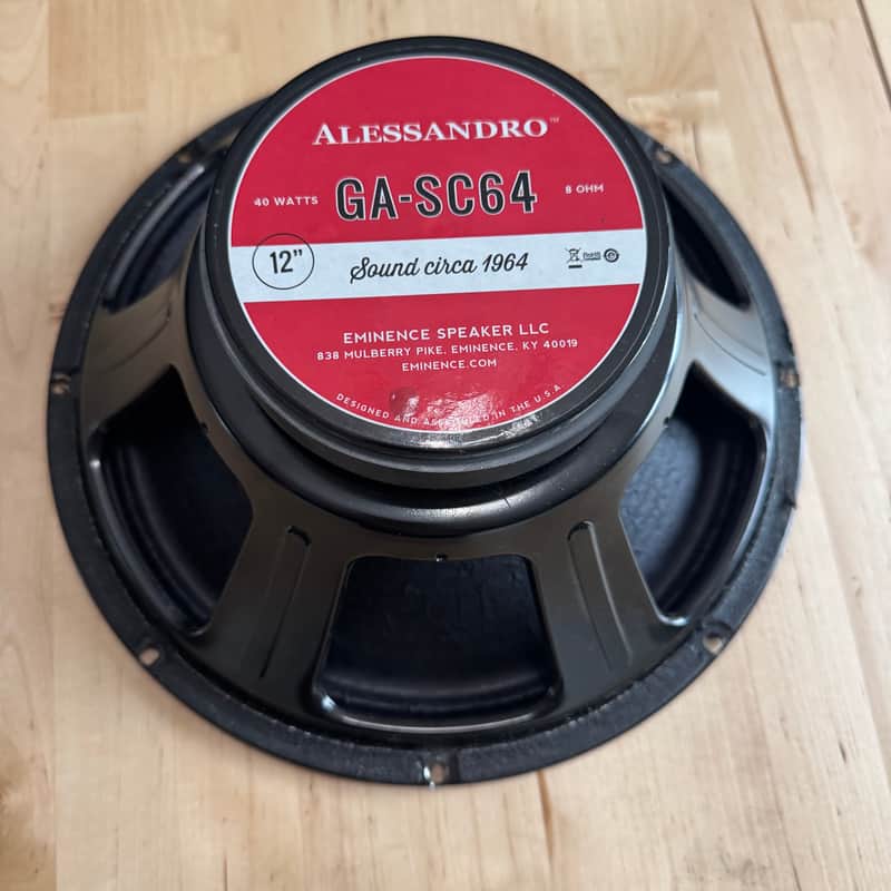 Eminence GA10-SC64 10" 20-Watt 8 Ohm Replacement Speaker 2010s - Black image 1