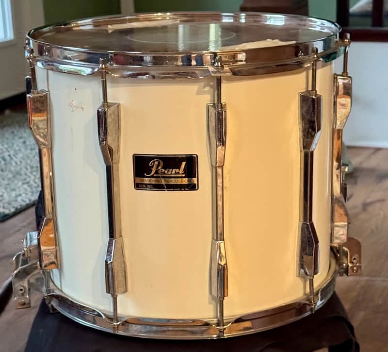 Pearl Marching Snare Drum 12 x 14" 10 Lug Taiwan Vintage image 1