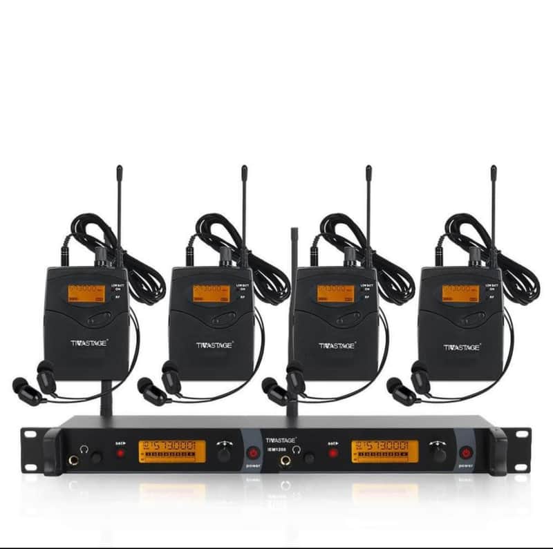 Tiwa 4 bodypacks wireless in ear monitor system image 1