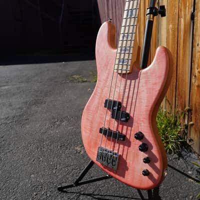 Spector USA Coda 4 DLX - Trans Pink Stain Matte 4-String Bass Guitar w/  Deluxe Protec Gig Bag (2023) image 10