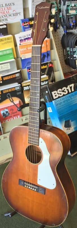 1968 Silvertone Acoustic Guitar 643 12149 1281H643 Made in USA by Harmony! image 1