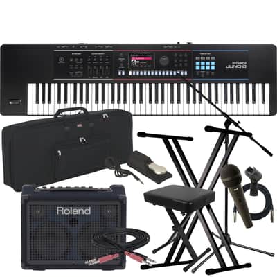 Roland Juno-D7 76-Key Synthesizer COMPLETE STAGE BUNDLE