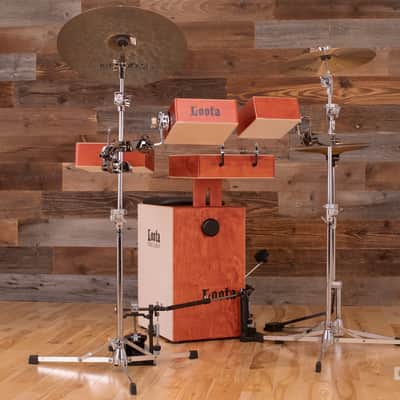 LOOTA PERFORMER 5 PIECE DRUM KIT, WILD CHERRY, WITH RIGHT FOOT PEDAL image 1