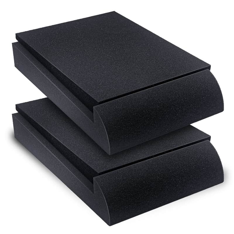 Liquid Stands Studio Monitor Sound Isolation Pads for Speakers - 5" High-Density Speaker Foam Pads - Angled Speaker Riser (Medium) image 1