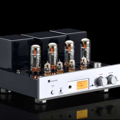 Muzishare X5 Integrated Vacuum Tube Amplifier,Updated Version, Push-Pull Mode, XLR Input, 6.35mm Headphone Output, Ultralinear and Triode Modes, Tubes EL34 x4, AC115 and AC230 Switchable 2025 - silver image 2