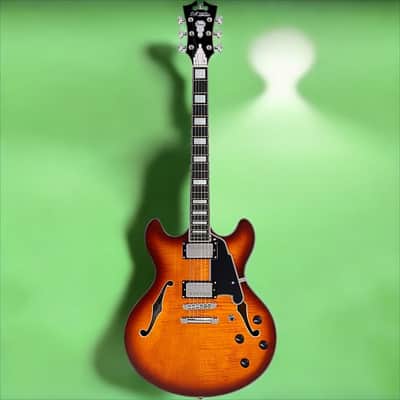 D'Angelico Premier DC Double Cutaway w/ stop-bar tailpiece, Dark Iced Tea Burst w/Gig Bag DAPDCDITBNS image 5