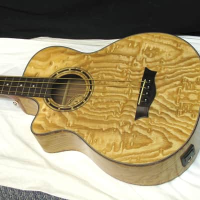 DEAN EQABA GN L Exotica Quilt Ash LEFTY A/E 4-string BASS guitar NEW - w/Case image 4