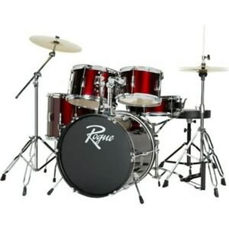 Rogue 5-Piece Complete Drum Set (Wine Red) image 1
