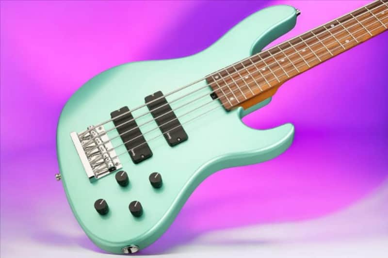 Sadowsky MetroExpress 24-Fret Modern Bass, Morado Fingerboard, 5-String - Solid Sage Green Metallic High Polish image 1