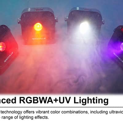 Rockville 4 PACK MINI RF1 V3 Black Rechargable DJ Par Wash Up Lights+Bag+RF+APP image 3