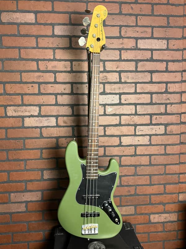 Woodcraft Electric Guitars WoodShed Signature Series Jazz Bass 4 21 frets Olive Green image 1