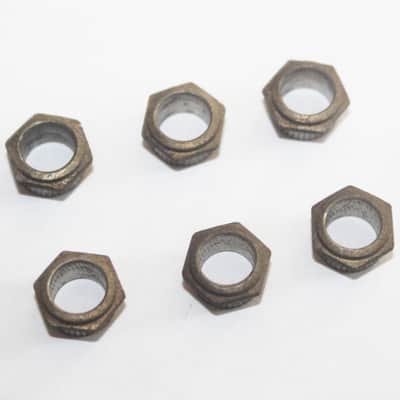 Vintage 1949 Gibson Kluson Hexagon ferrules Hex Bushing Set 1940's 1950's image 4