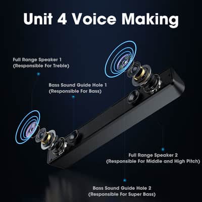 4D Surround Soundbar Bluetooth 5.0 Computer Speakers Wired Stereo Subwoofer Sound Bar for Laptop PC Home Theater TV Aux Speaker-China / Bluetooth and Wired image 2