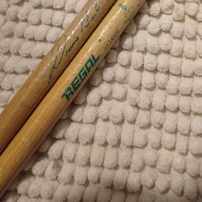 Regal Tip Very Rare and Collectable Dennis Chambers signature drum sticks 1989-1994 - Classic hickory image 2