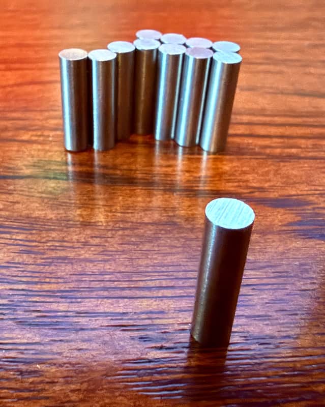 12 NOS Magnetized Alnico 4 Flat Top Rod Magnets .195 x .710. image 1