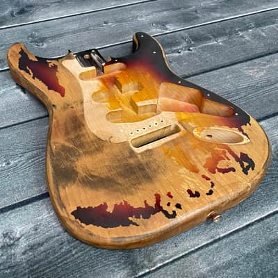 Rory Gallagher Stratocaster Body Sunburst Heavy Relic image 4