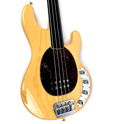 Ernie Ball Music Man Sting Ray 4 Fretless (Modified) 2000 Natural Ash image 4
