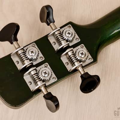 1968 Yamaha SA-70 Vintage Hollowbody Short Scale Bass Dark Green w/ Case image 5