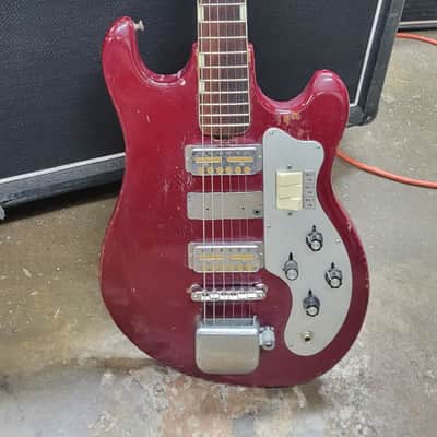 1960's Teisco WG-3L electric guitar, Ry Cooder gold foil pickups BEAT! image 1