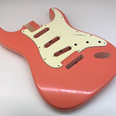4lbs 2oz BloomDoom Nitro Lacquer Aged Relic Tahitian Coral S-Style Vintage Custom Guitar Body image 3