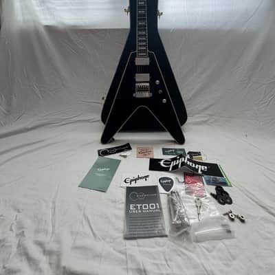 Listing image 1 for Evertune Epiphone Flying V Prophecy Black Aged Gloss w Fishmans & Case