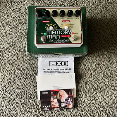 Electro-Harmonix Deluxe Memory Man 550-TT Tap Tempo 550Ms Analog Delay 2012 - Present - Green image 1