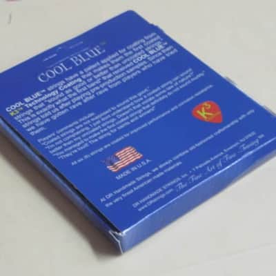 ONE SET new in packaging (old stock) DR CBE-9 (9-42) COOL BLUE electric guitar strings (9, 11, 16, 24,32, 42) "The High Performance Coating" Blue coated electric guitar strings on a hexagonal core + 2 extra gauge 9 strings (1 Elixir & 1 D'Addario) image 21