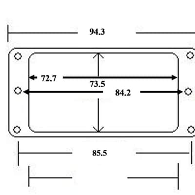 Black Flat Metal Bass Guitar Humbucker Rings with Mounting Screws (NOT FOR GUITAR)) image 5
