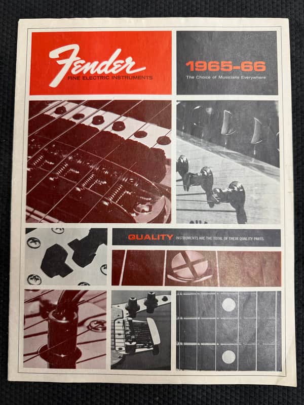 Fender Catalog Brochure 1965 1966 Stratocaster telecaster Jaguar precision jazz bass Jazzmaster Esquire Bass V VI Mustang Deluxe Princeton Reverb image 1