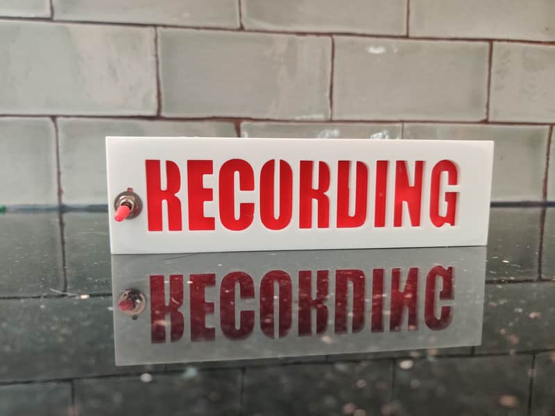 Phatronics The Recording Sign by Phatronics  illuminated LED light up light for studio image 1