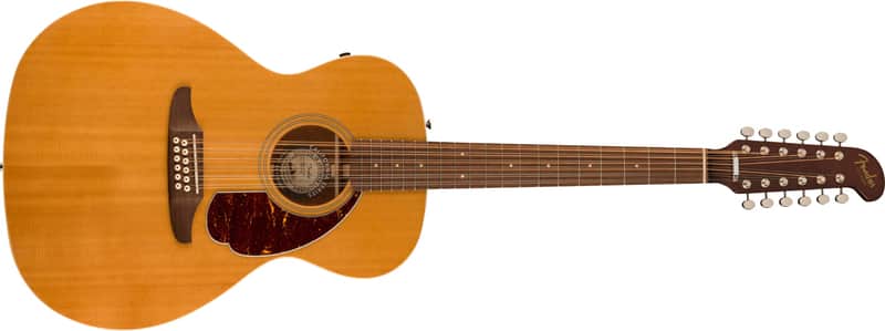 Fender Villager 12-String Acoustic Electric Guitar W Deluxe Bag B image 1
