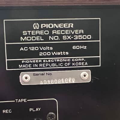 Vintage Pioneer Stereo Receiver SX-3500 Serviced-Silver-Sweet image 11