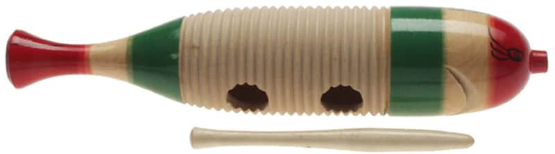 Stagg GUF-141S Small wooden güiro in fish shape, with scraper image 1
