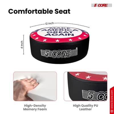 5 Core Drum Throne 4" Padded 23" Adjustable Drummer Stool Seat w Make America Great Again Insignia image 2