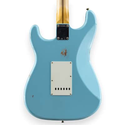 Fender Custom Shop 1955 Stratocaster Relic MN Daphne Blue image 3
