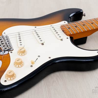 1997 Fender American Vintage '57 Stratocaster Sunburst w/ Hangtags, Tweed Case image 6