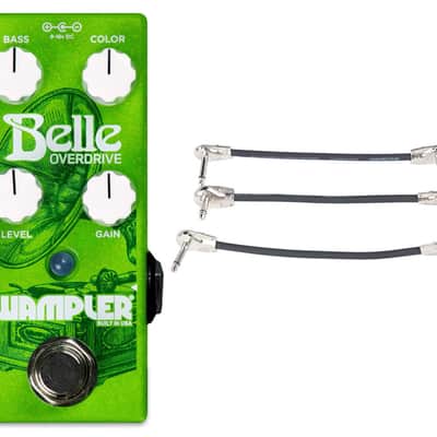 Wampler Belle Overdrive Pedal + Gator Patch Cable 3 Pack image 1