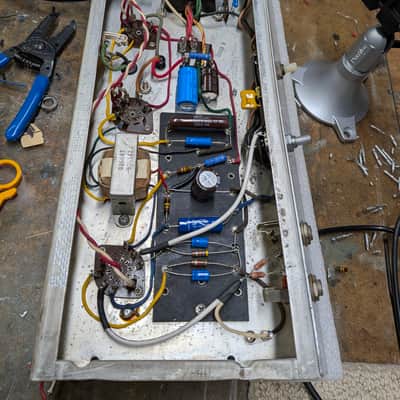 Fender Music Master Bass / Guitar Amp Hotrodded Head image 7
