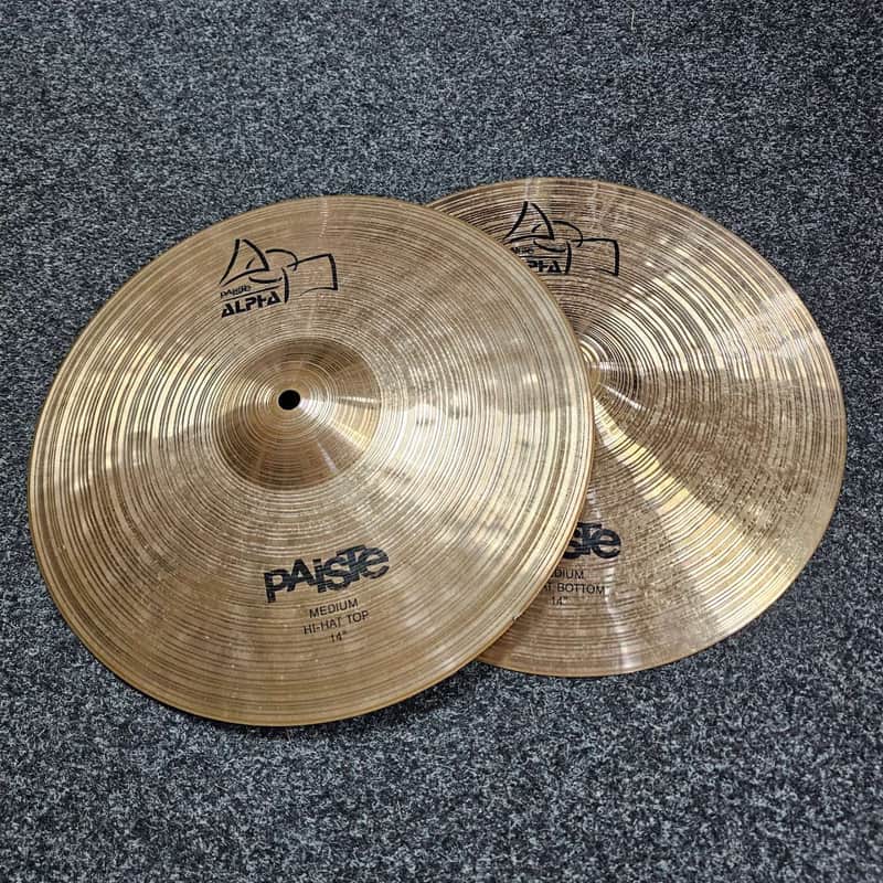 Hi-Hat Cymbals 14" Paiste Alpha Medium USED! RK4HP110526 image 1