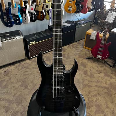 Ibanez GRG7221QA-TKS Gio with Purpleheart Fretboard 2020 - Present - Transparent Black Sunburst image 1