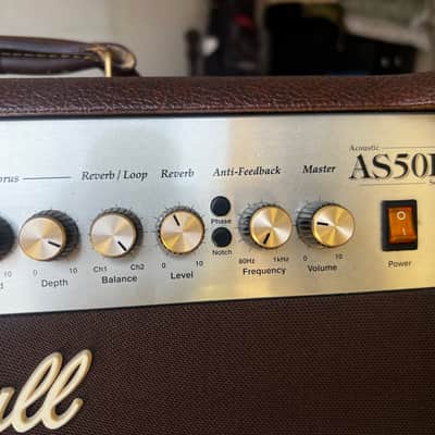 Marshall Acoustic Soloist AS50R 2-Channel 50-Watt 2x8" Acoustic Guitar Combo 2000s - Brown image 4