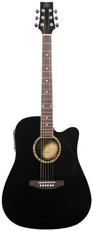 JB Player JBEA25 Acoustic-Electric Guitar - Black w/ Barcus-Berry Realm I Preamp image 1