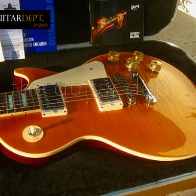 ♚ PRISTINE ♚ 2015 Gibson Les Paul STANDARD 100th Ann.♚ AMBER CANDY AAA TIGER FLAME ♚ CRAZY! image 10