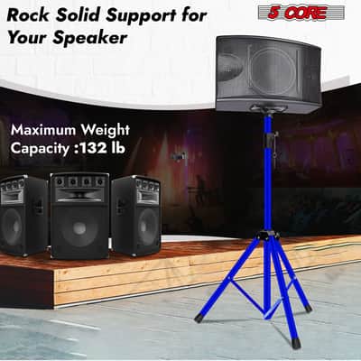 5 Core Speaker Stand Height Adjustable 72" Heavy Duty PA DJ Tripod Studio Monitor Stands image 5