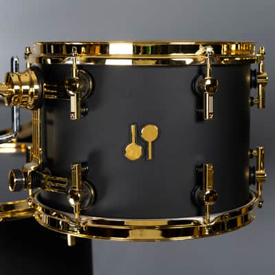 Sonor SQ2 Medium Beech 6pc Shell Pack-Dark Satin w/ Gold Hardware image 2