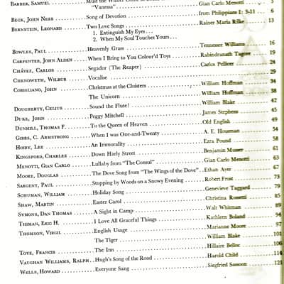 Contemporary ART SONGS 28 Songs by American and British Composers Vintage Preowned Printed Songs Book image 2